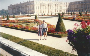 My host mother and I at Versailles, 1985